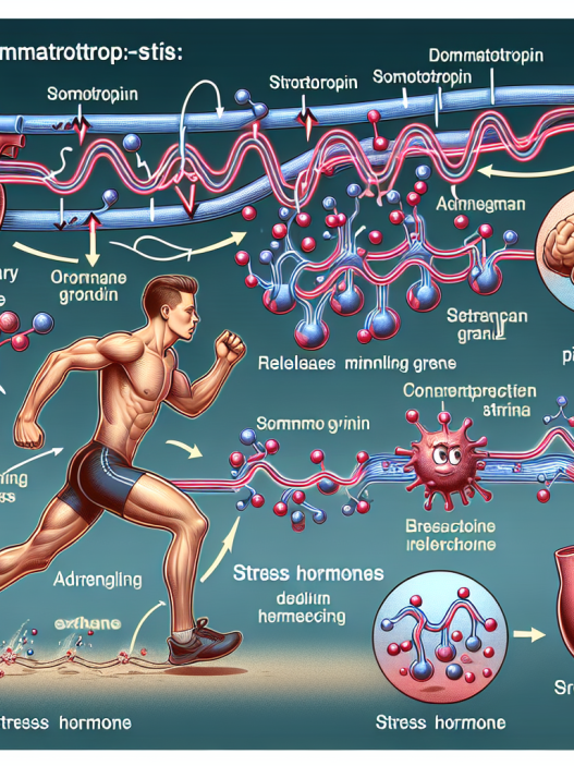 Comment la somatropine agit sur les hormones du stress chez les athlètes.