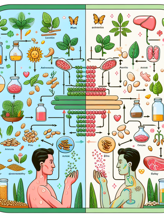 Comparaison des effets des acides aminés d'origine végétale et animale